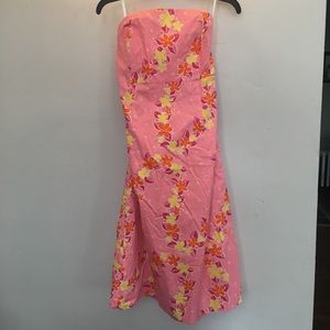 Lilly Pulitzer strapless pink tie back sundress ☀️